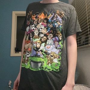 Disney Villains Gray T-Shirt SM From Hot Topic